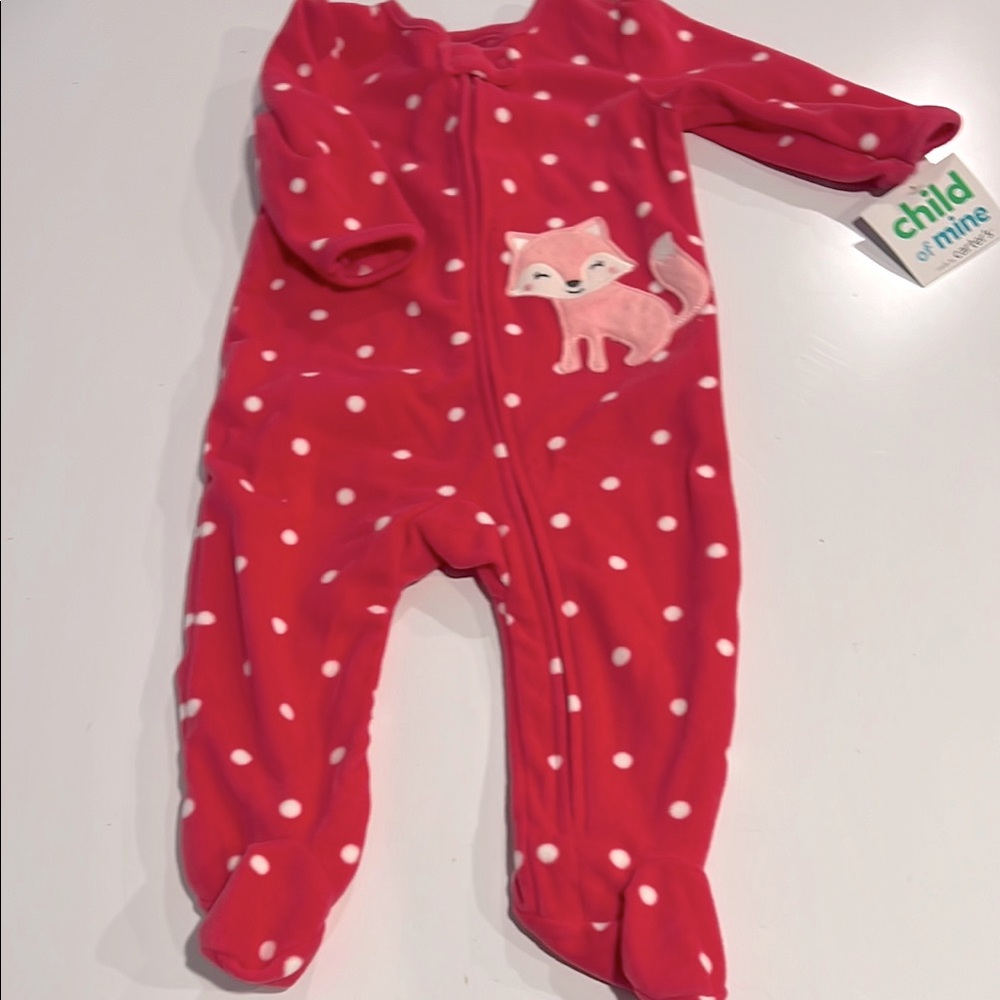 Pink Fox Baby Pjs
